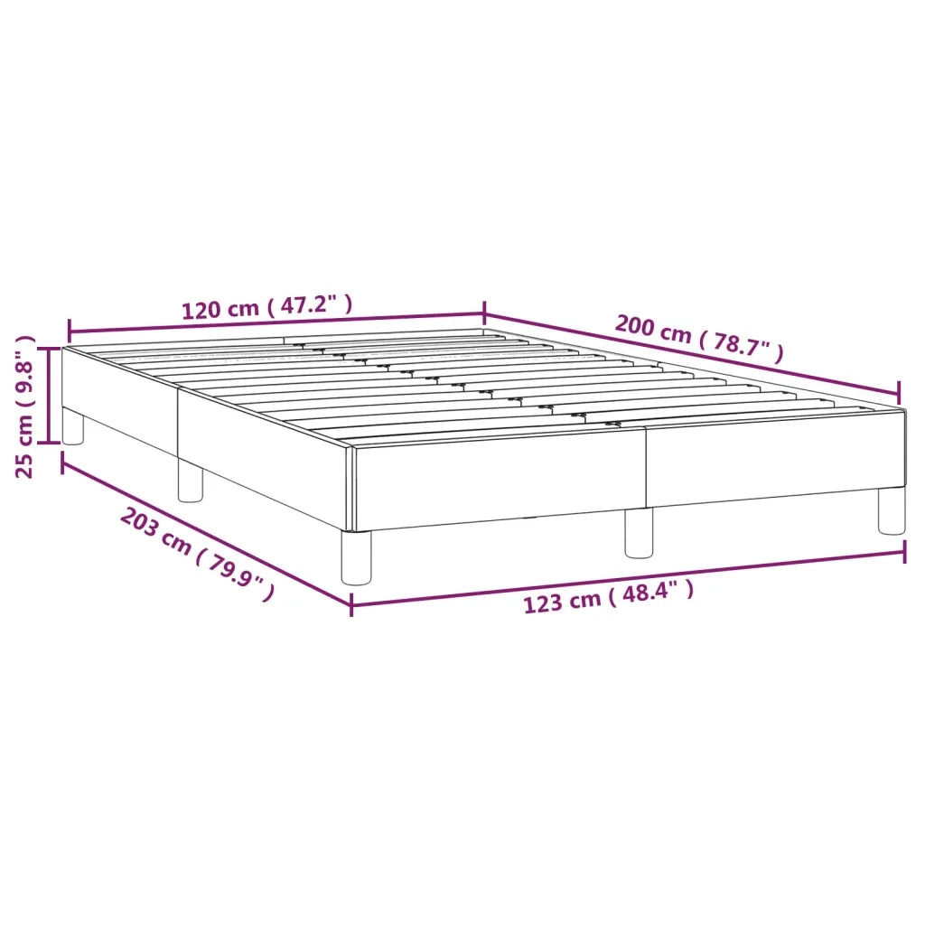 Letto matrimoniale | Letto per adulti | Giroletto senza Materasso Marrone Scuro 120x200 cm Tessuto