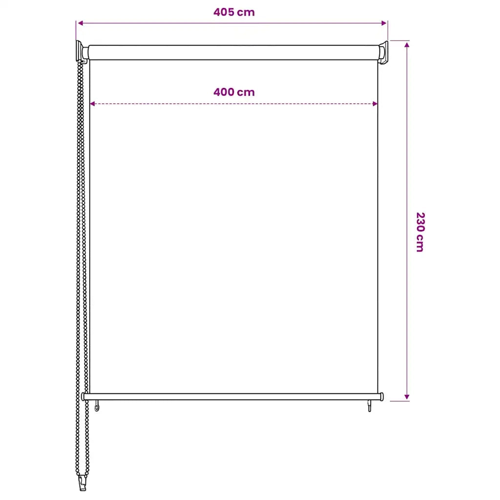 Tenda a Rullo per Esterni 405(L)x230(A) cm Antracite 43503