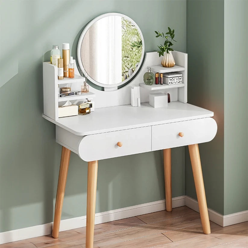 Toeletta per trucco con misure 120x80x40 cm, ideale per la camera da letto.