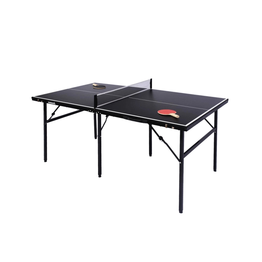Tavolo da ping pong per esterni con 2 racchette e 3 palline, 180cm,