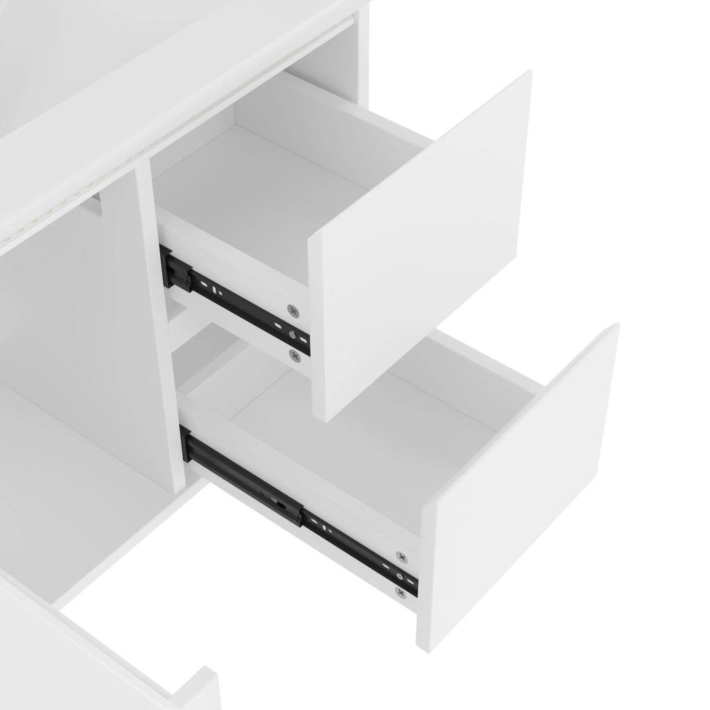Mobile bagno sospeso bianco con lavabo integrato