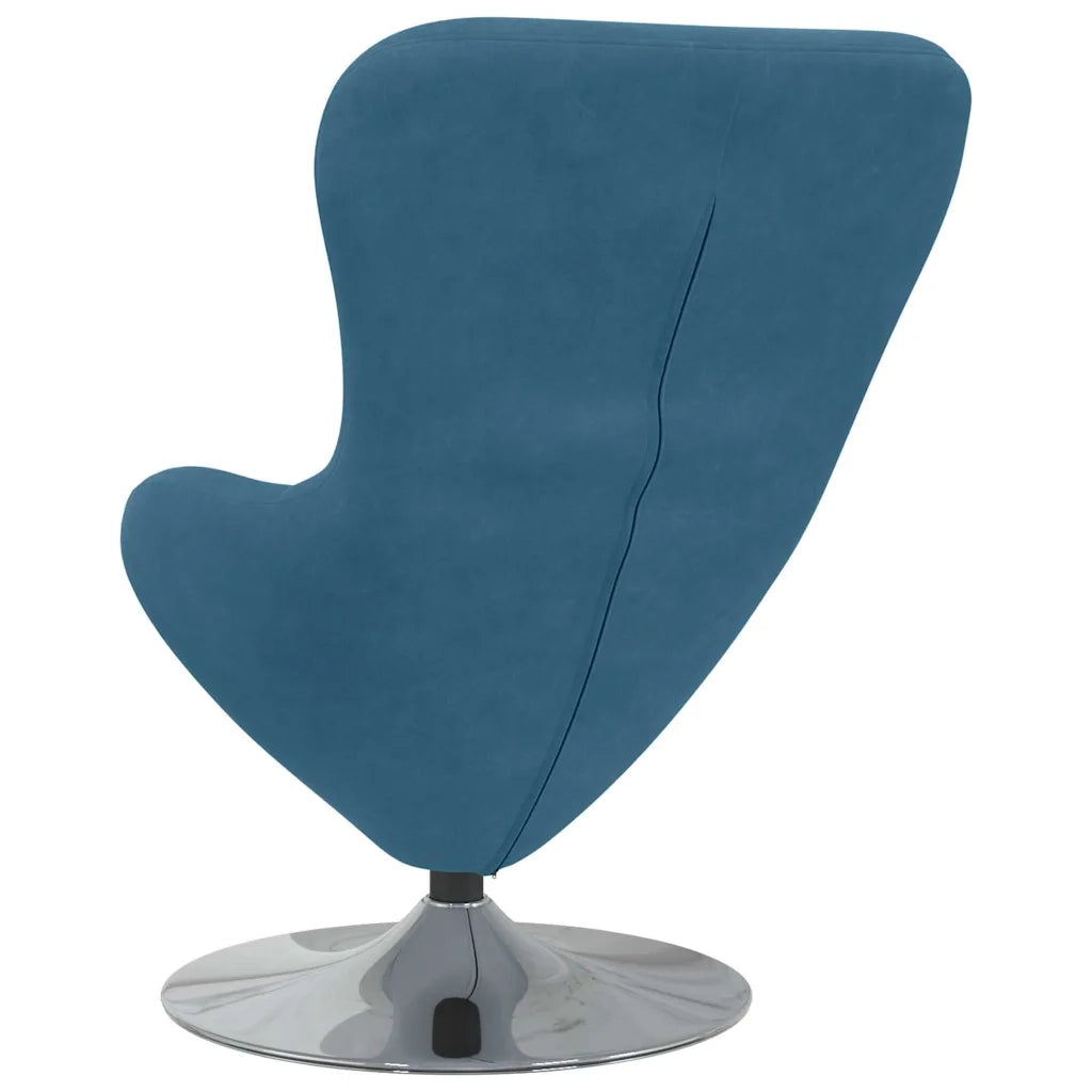 Poltrona uovo Blu Velluto 42002723