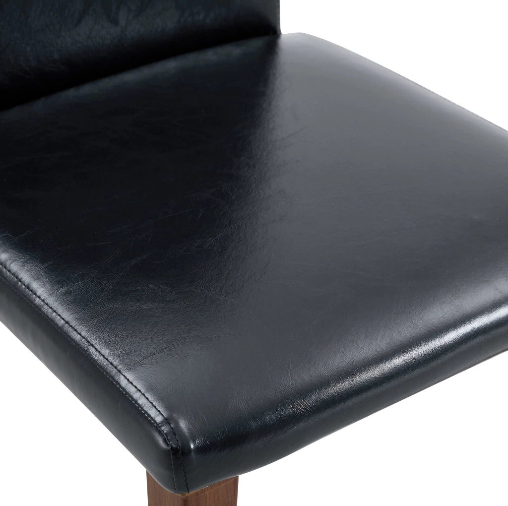SEDIA da pranzo Set da 2 pezzi 90 cm PU nero effetto noce
