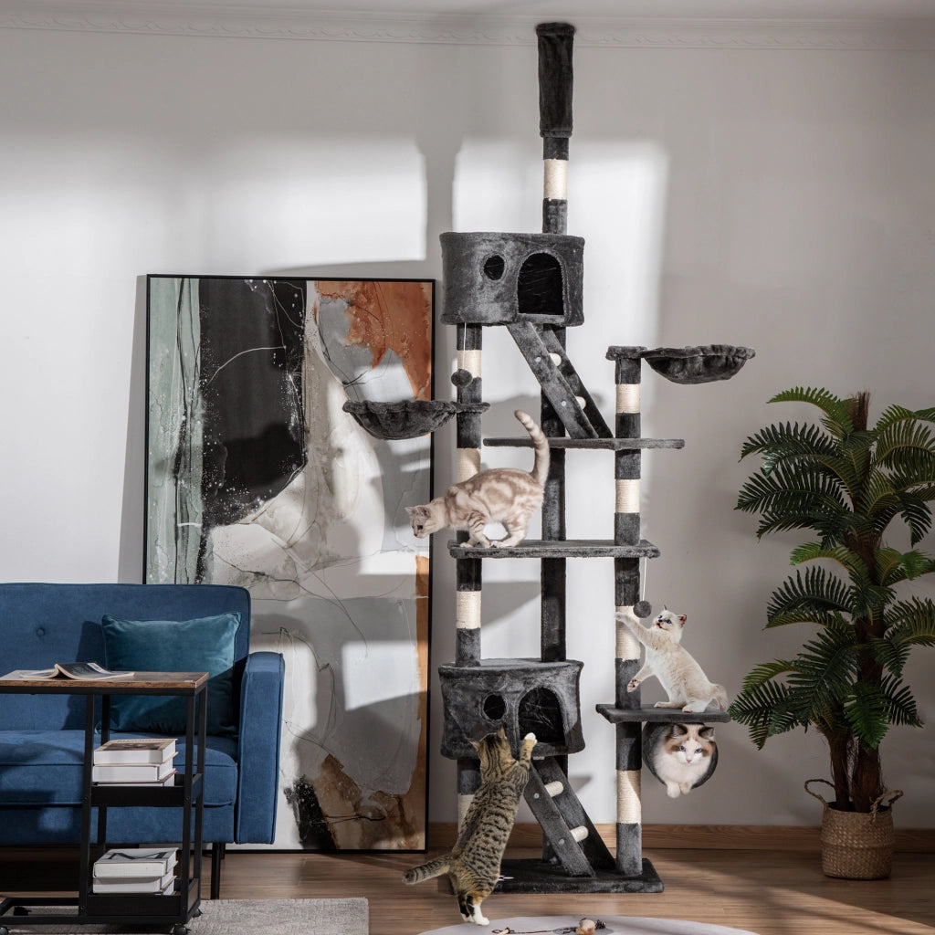 Albero tiragraffi per gatti ¨C Minimal ¨C Grigio scuro 240-260 cm