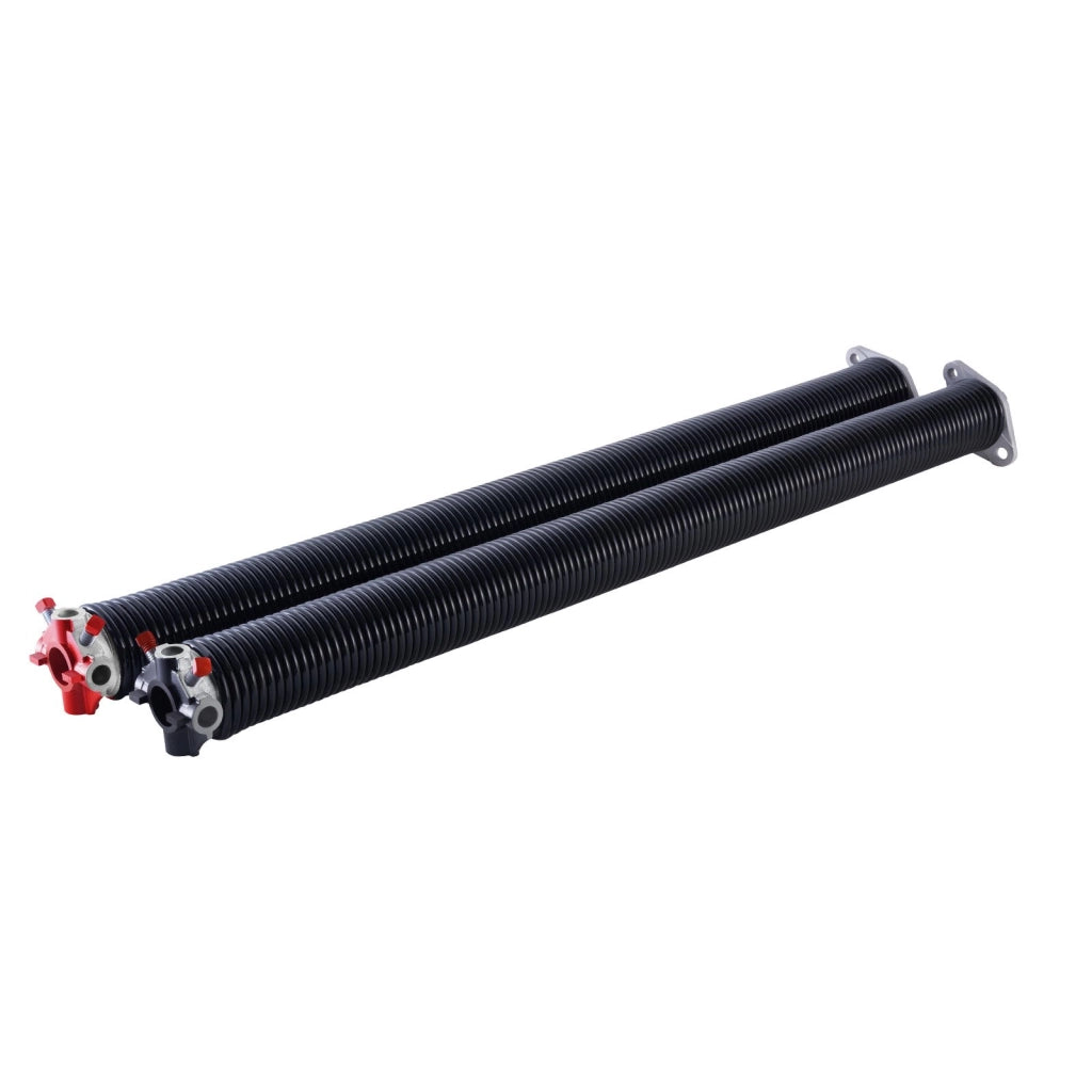 Coppia Molle di Torsione per Porte da Garage Φ6,35 x Φ50,8 x 813 mm in Acciaio Nero, Ricambio Robusto con Barre e Accessori