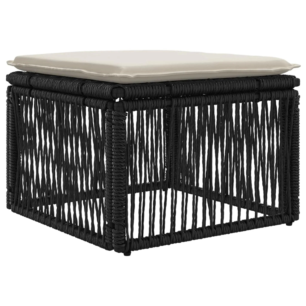 Set Divano da Giardino 6 pz Nero polyrattan 3435994