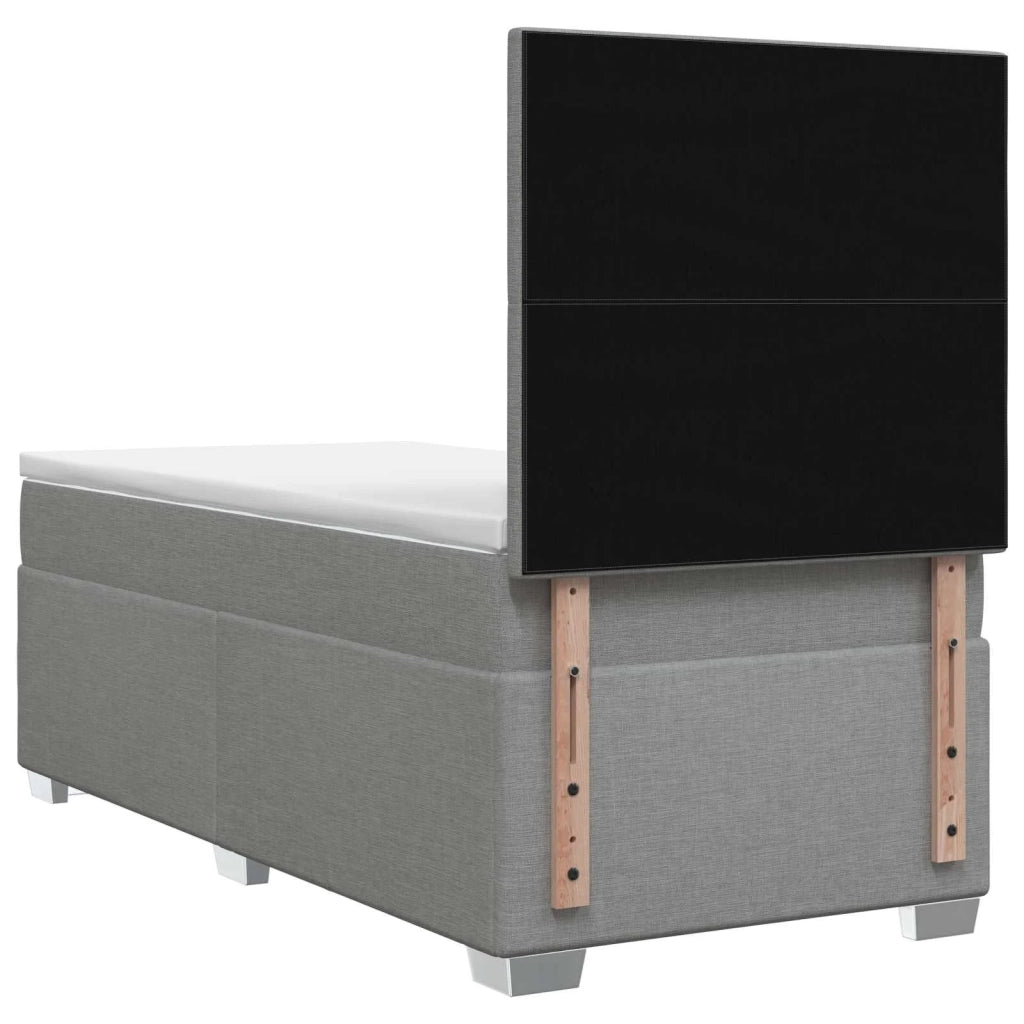 Letto box spring con materasso Grigio Chiaro 80 x 200 cm 3453283