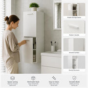 Bathroom Cabinet, White, 30x30x80 Cm, Wood-based Material