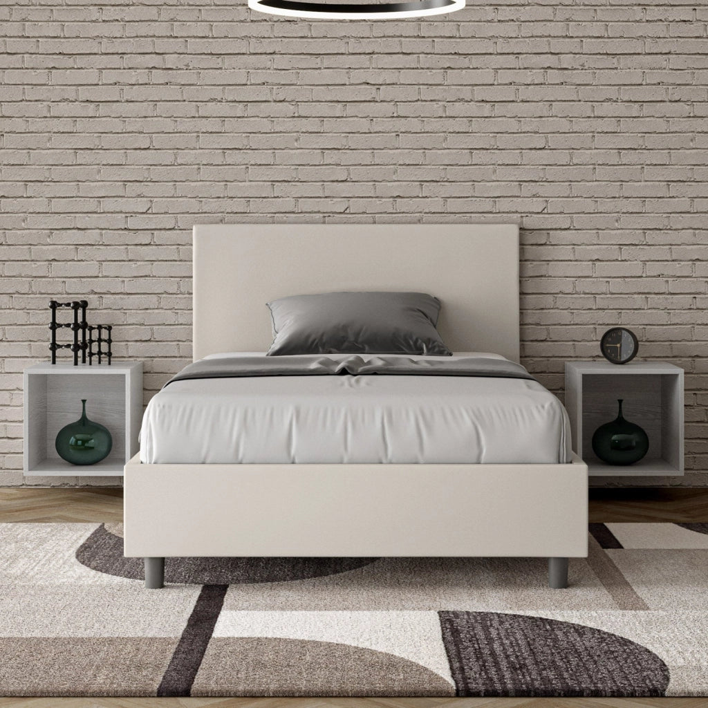 Letto 1 Piazza e Mezzo 120x190 cm Senza Rete Adele Bianco