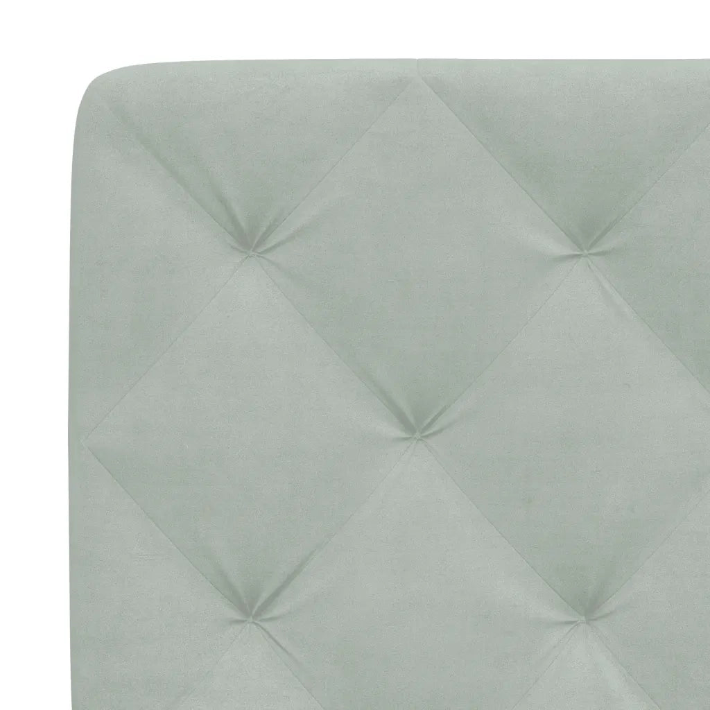 Coussin de tête de lit gris clair 120 cm velours