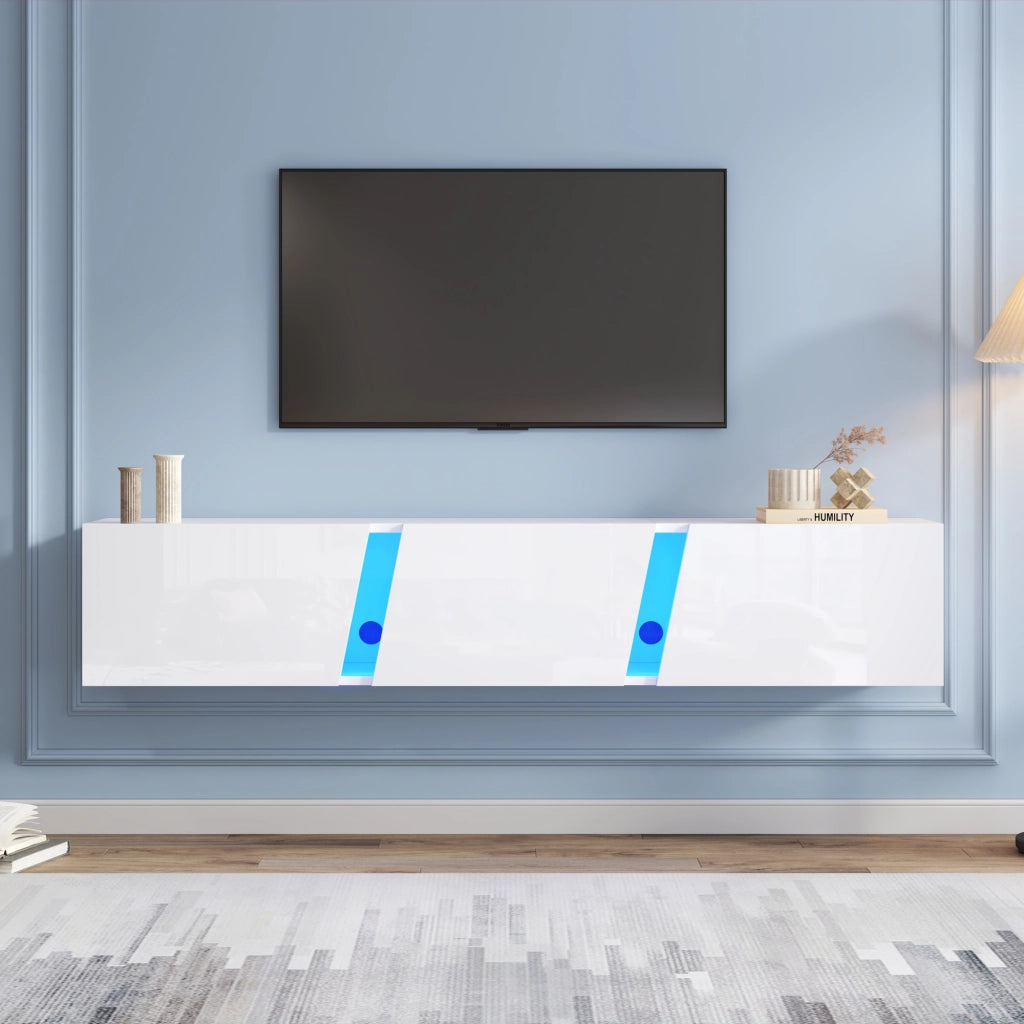 Mobile porta TV sospeso bianco 180 cm