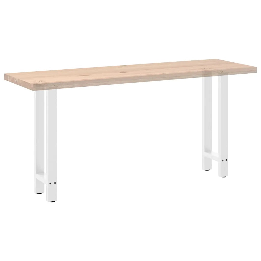 Pieds de table console Blanc 2 pièces 38 x (72-73) cm Acier