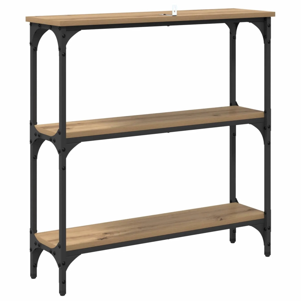 Table console Chêne artisanal 75 x 22,5 x 75 cm