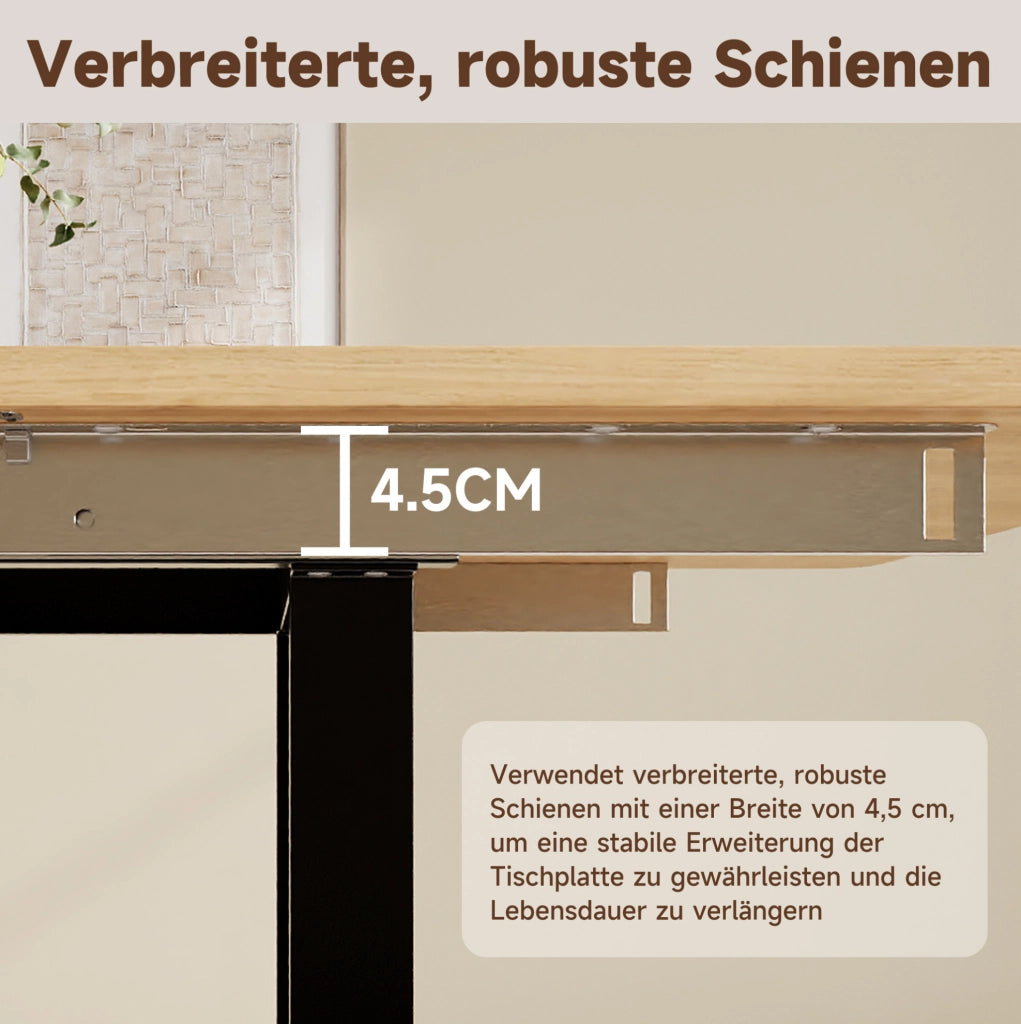 Tavolo da pranzo allungabile in MDF rovere 140-220 cm