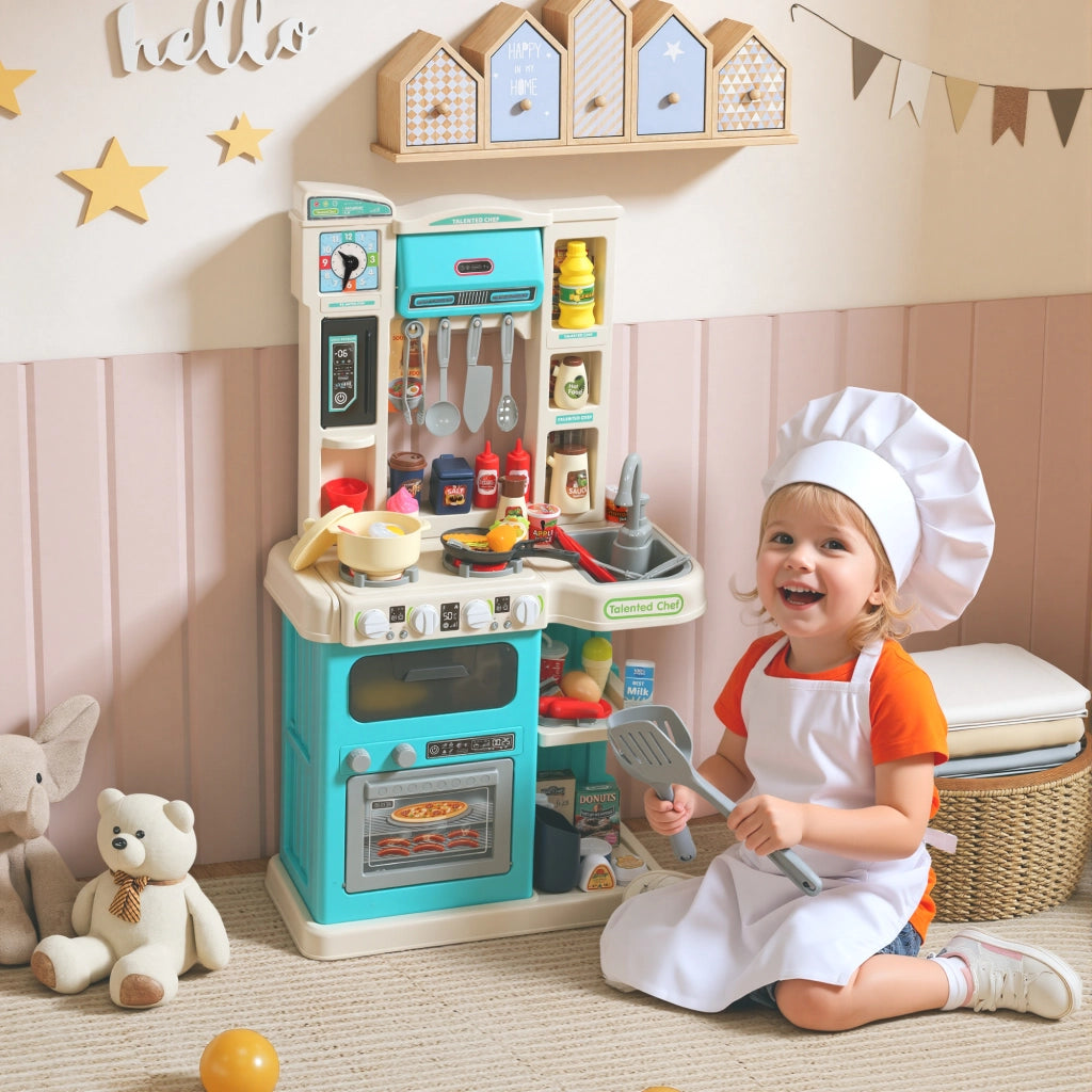 Set Cucina Giocattolo 92 Pezzi ¨C Xylo ¨C Plastica Verde con Rubinetto, 3-6 Anni