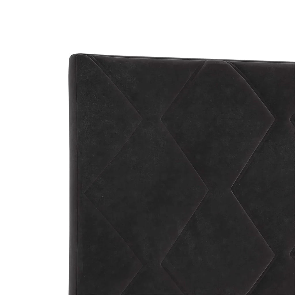 Testiera | Testata Nero 90 cm Velluto