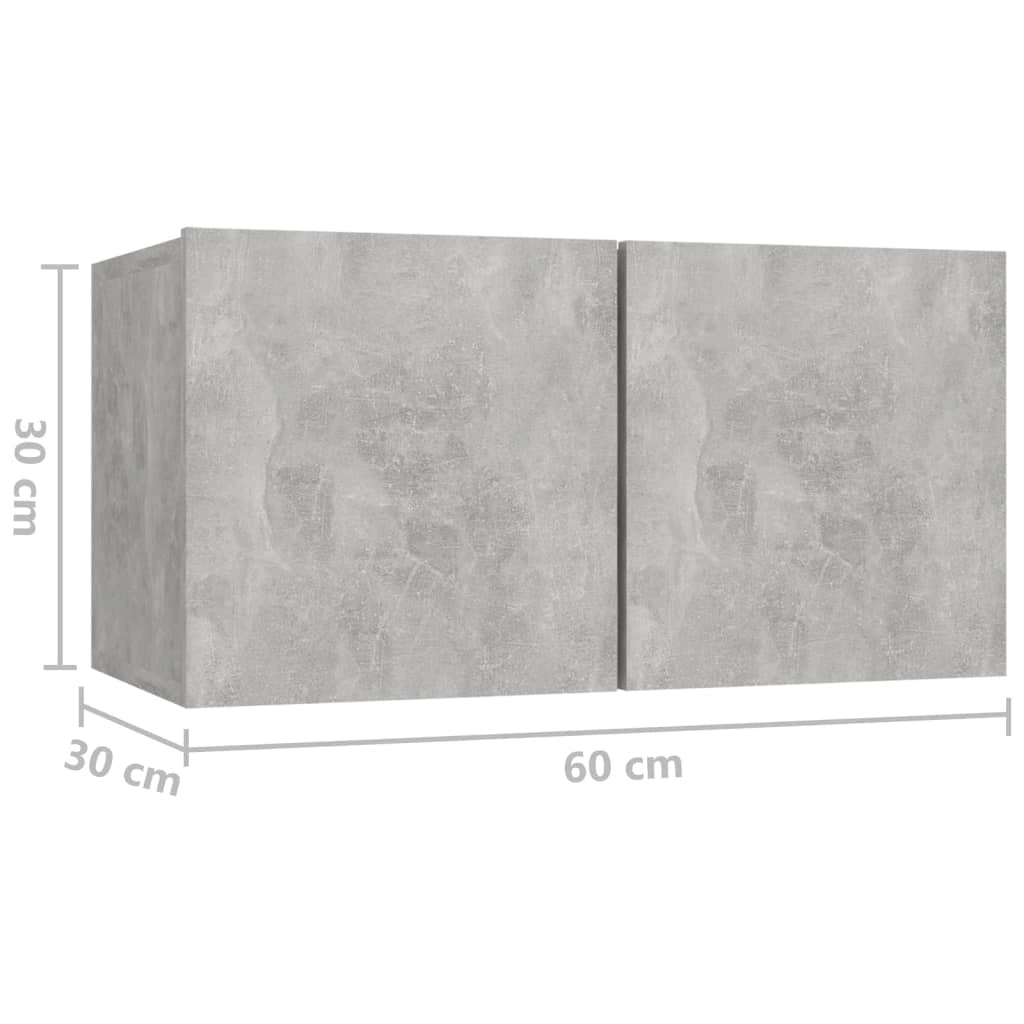 Set di mobili da 8 pezzi tra cui armadio credenza mobile TV televisore per soggiorno camera da letto salotto legno ingegnerizzato grigio 02_0025251