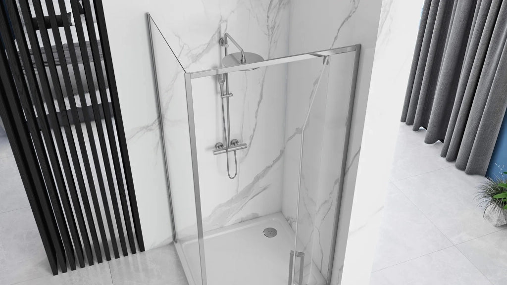 Cabina Doccia Rea Rapid Swing Chrom 100x100