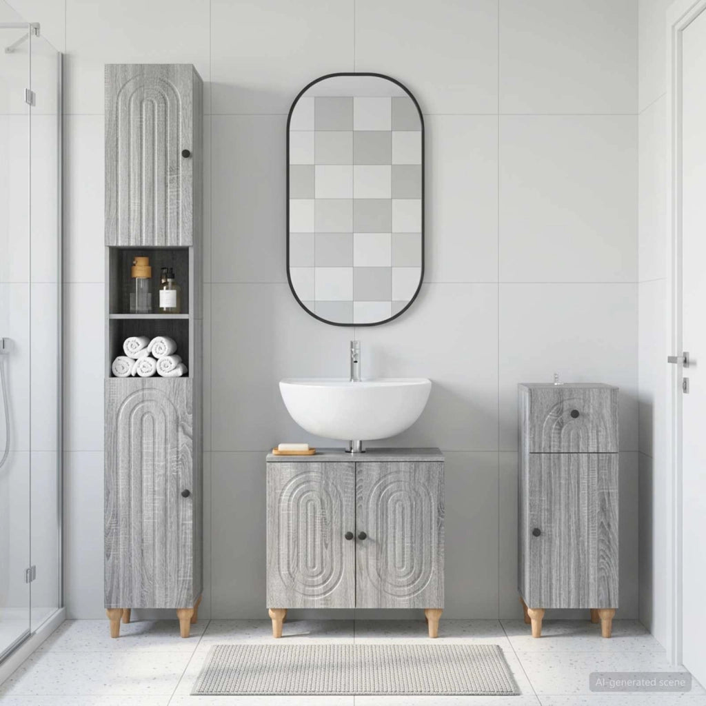 Set di armadietti da bagno in 3 pezzi ALKMAAR 3417834