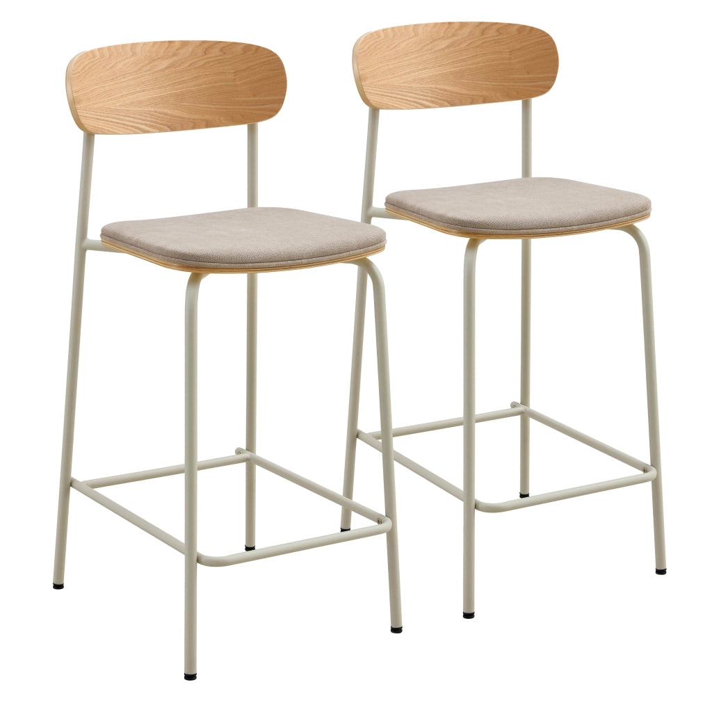 Oviala - Set di 2 seggioloni in legno beige