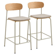 Oviala - Set di 2 seggioloni in legno beige
