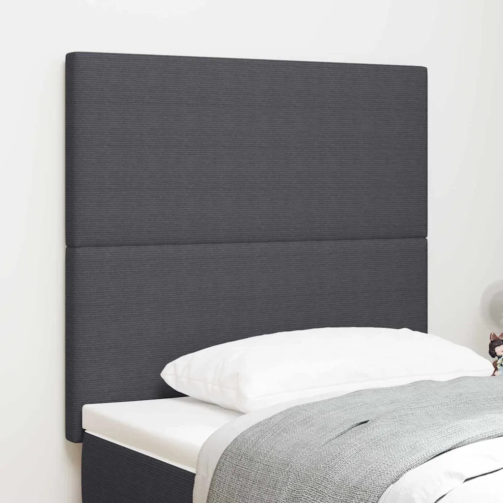 Testiera | Testata Grigio scuro 80 cm Tessuto in Cords
