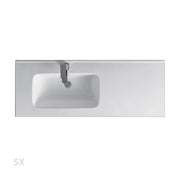 Consolle con vasca laterale LINPH Vasca Sx 121x46x18