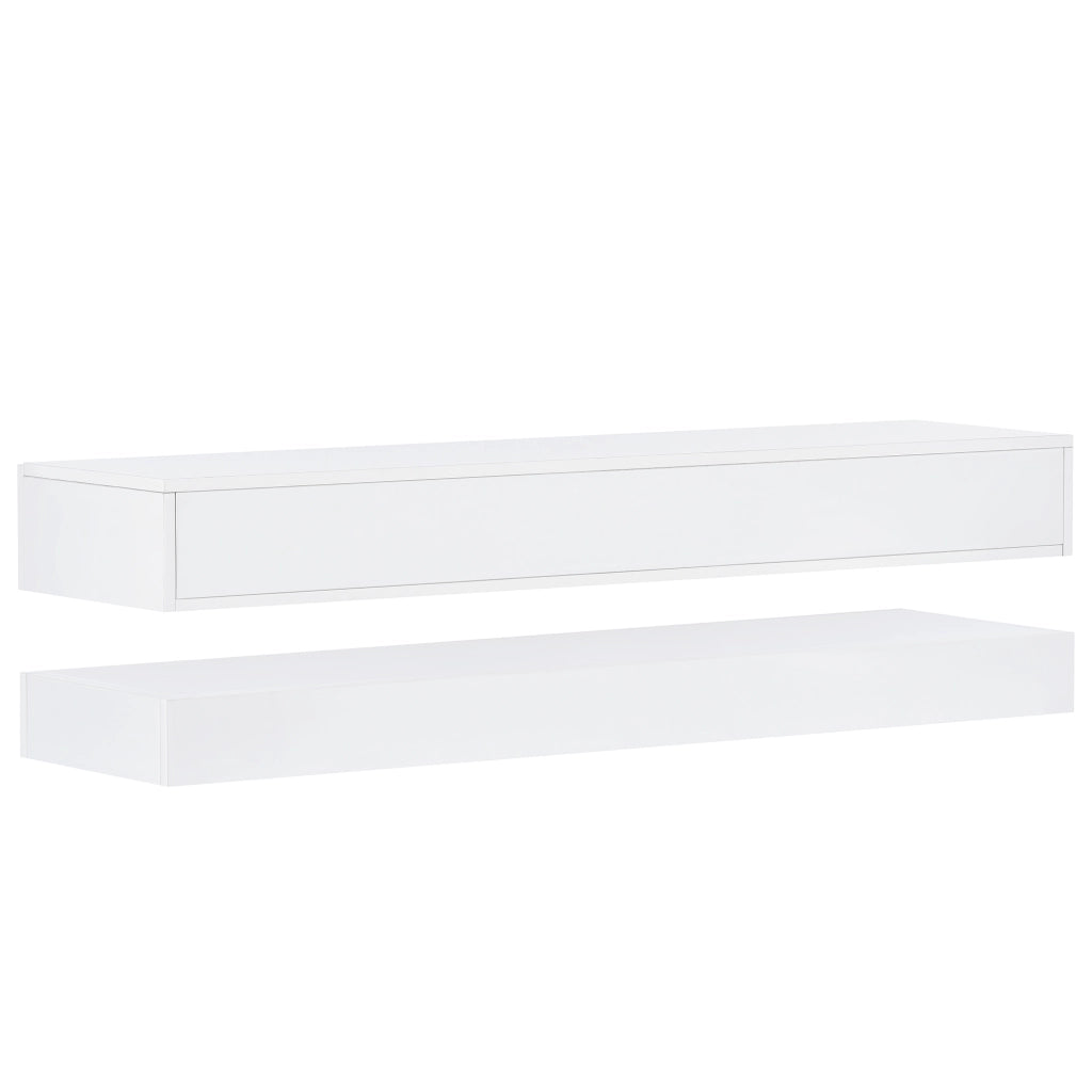 Mobile TV sospeso bianco 130 cm con illuminazione LED