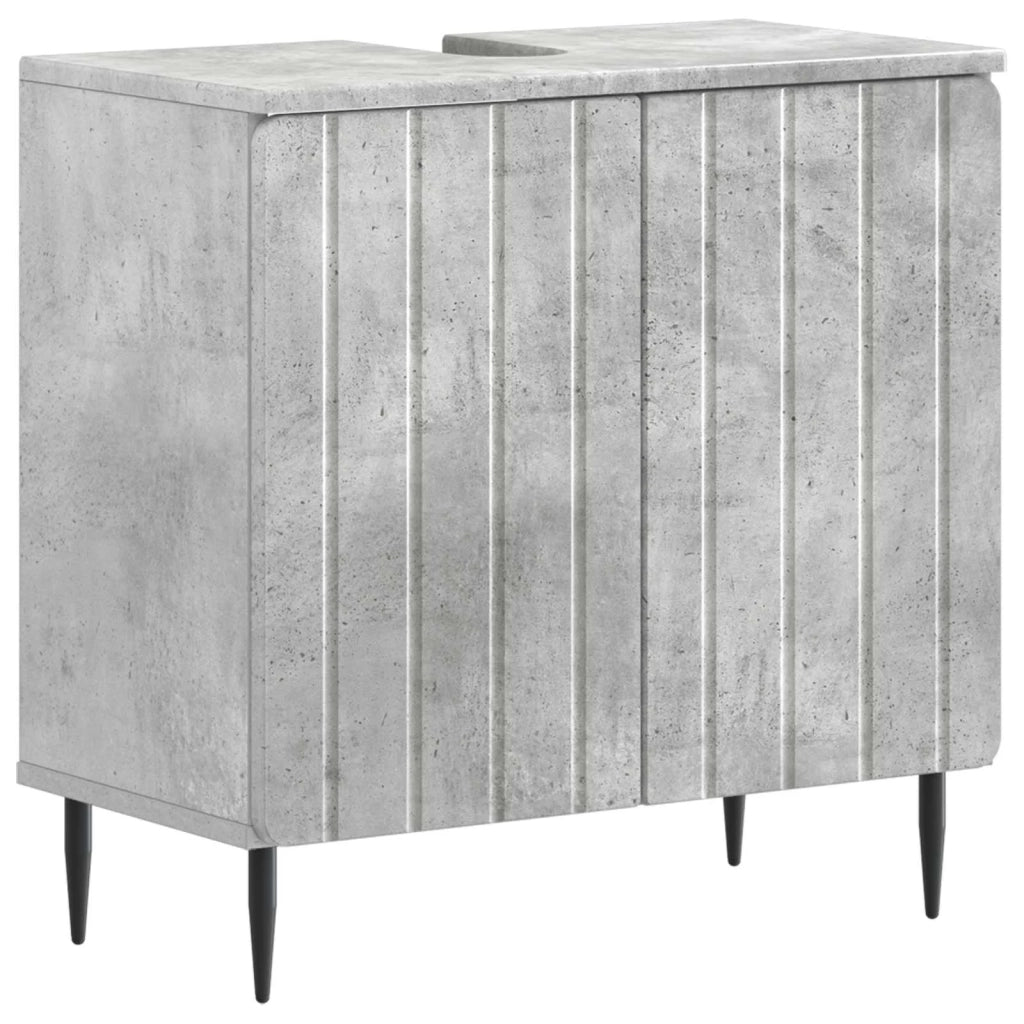 Set di Armadi da Bagno da 2 Pezzi ZWOLLE Grigio Cemento 3417597