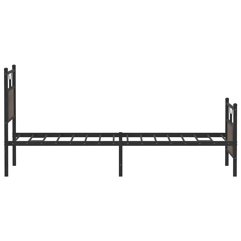 Letto singolo | Letto per adulti | Giroletto senza Materasso Rovere Marrone 90x190cm in Truciolato