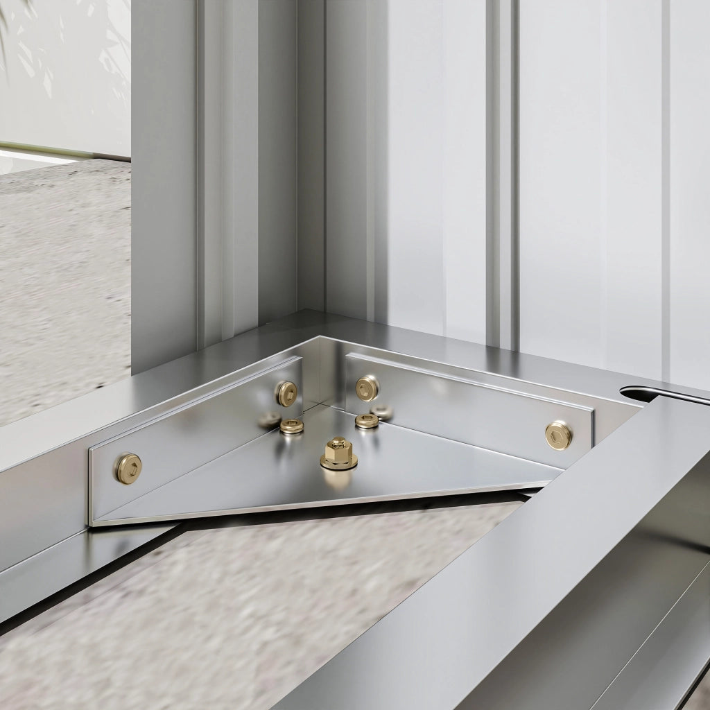 Capanno Portalegna Legnaia da Esterno 213x66.5x150 cm Base Rialzata e Tetto Inclinato in Acciaio Grigio Scuro