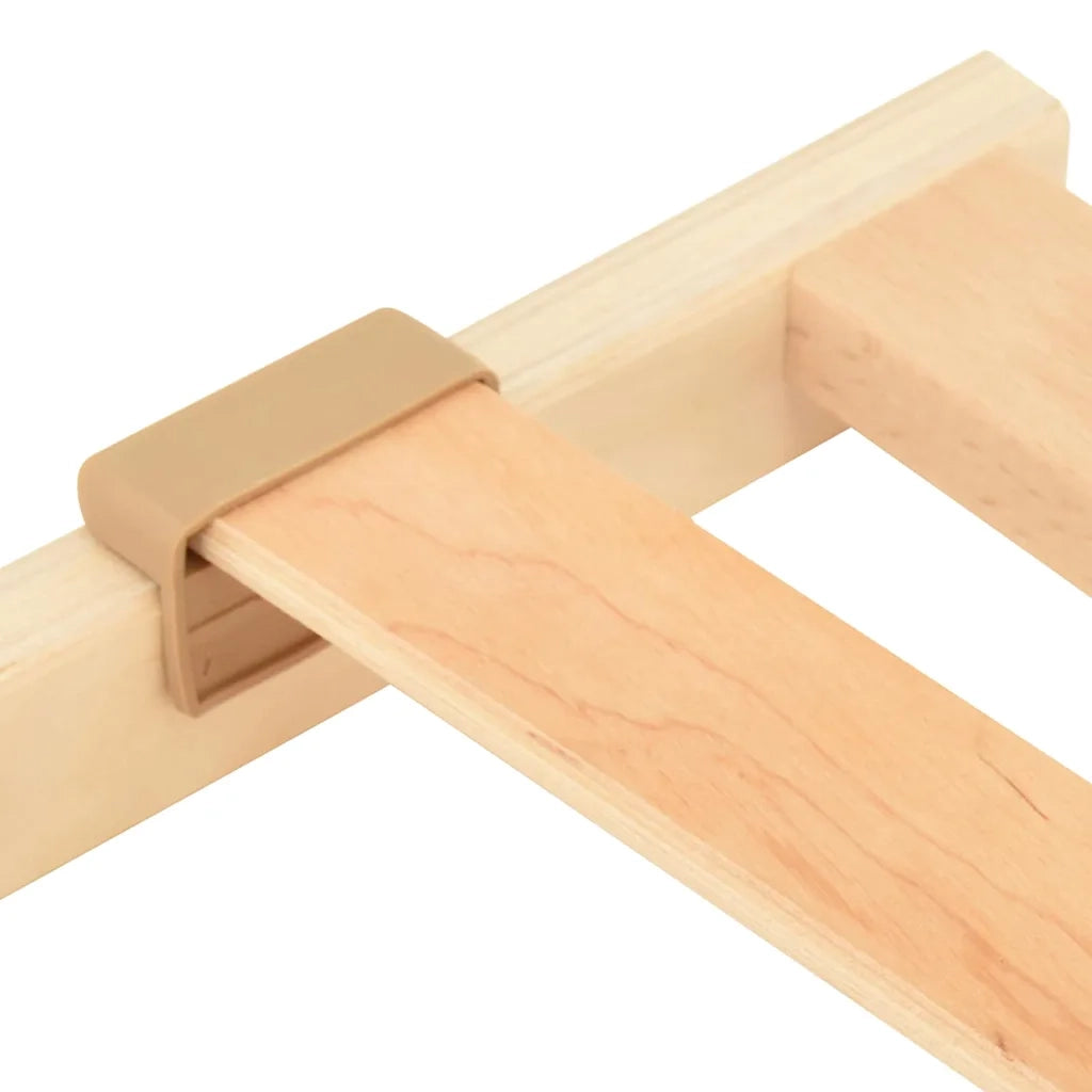 Base a doghe Marrone 100 x 190 cm Legno massello di faggio 42015279