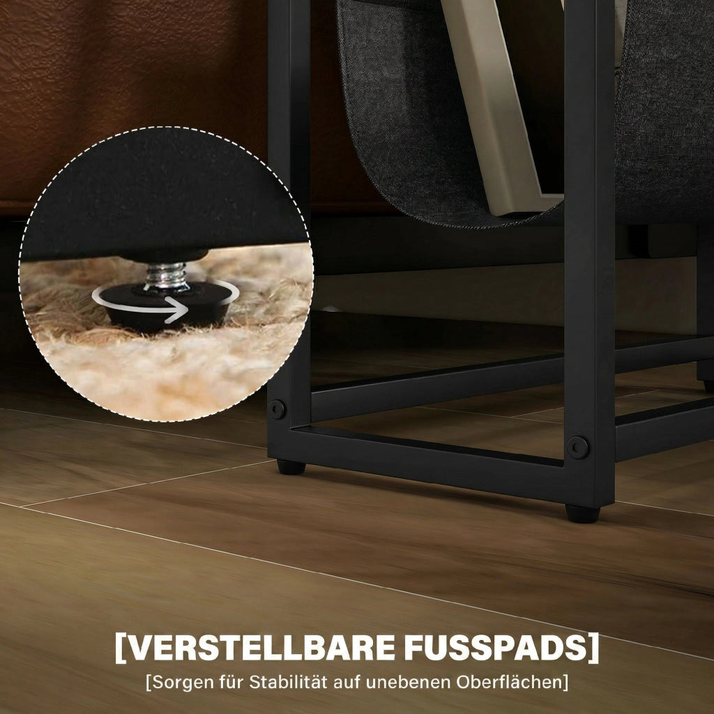 Tavolino da salotto rustico con ripiani a 3 livelli ¨C Minimal ¨C 43x18x56 cm marrone