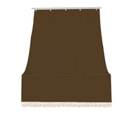 Tenda da sole tessuto resistente per balcone con anelli lavabile a caduta - Marrone - 140x350 cm