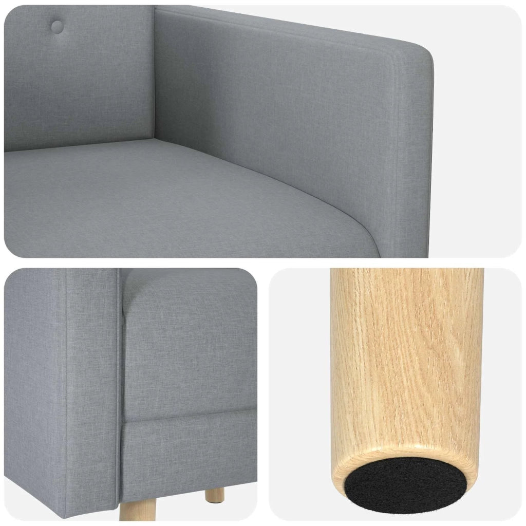Sedia d'accento Grigio Chiaro Tessuto 42044782