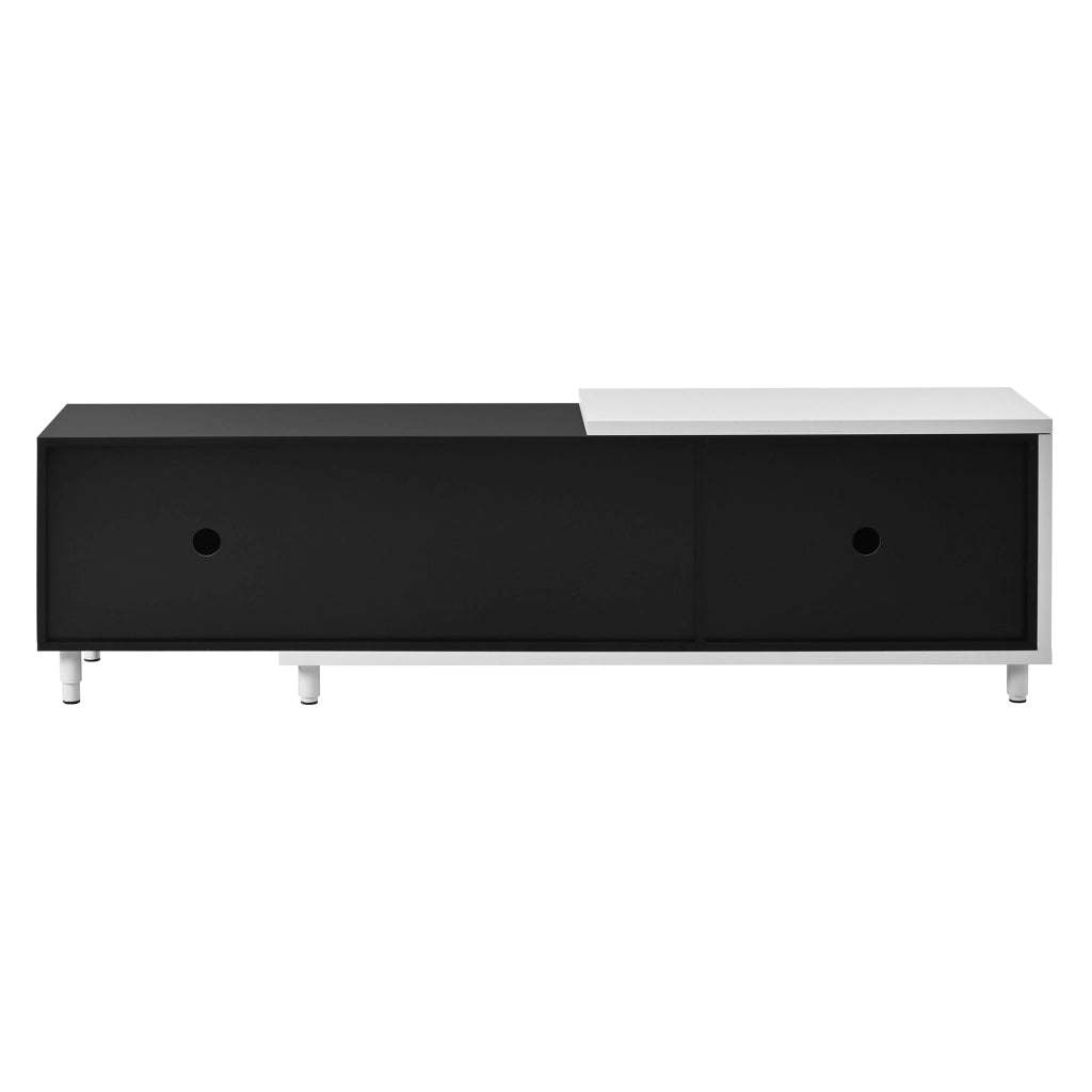 Mobile TV allungabile bianco e nero 258 cm