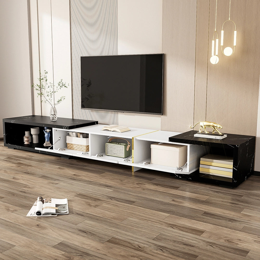 Mobile TV estensibile - Xylo - 140-260cm marmo nero