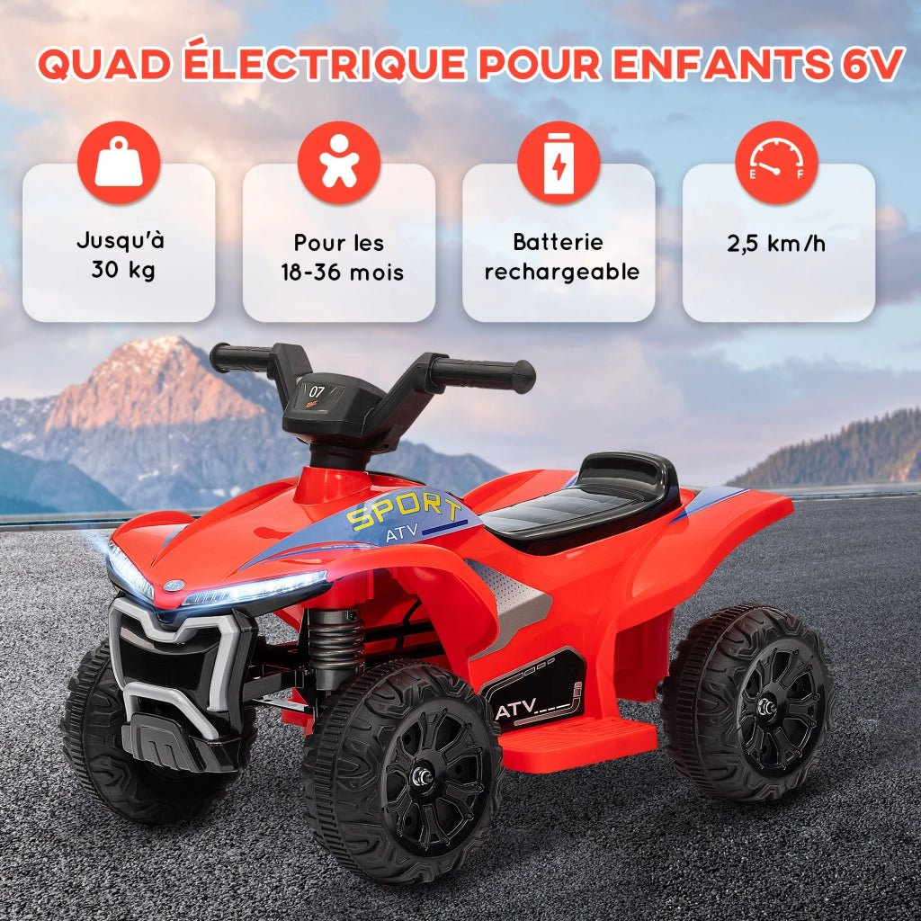 Auto Elettrica per Bambini 6V ¨C Minimal ¨C Rosso 71x40,5x45 cm