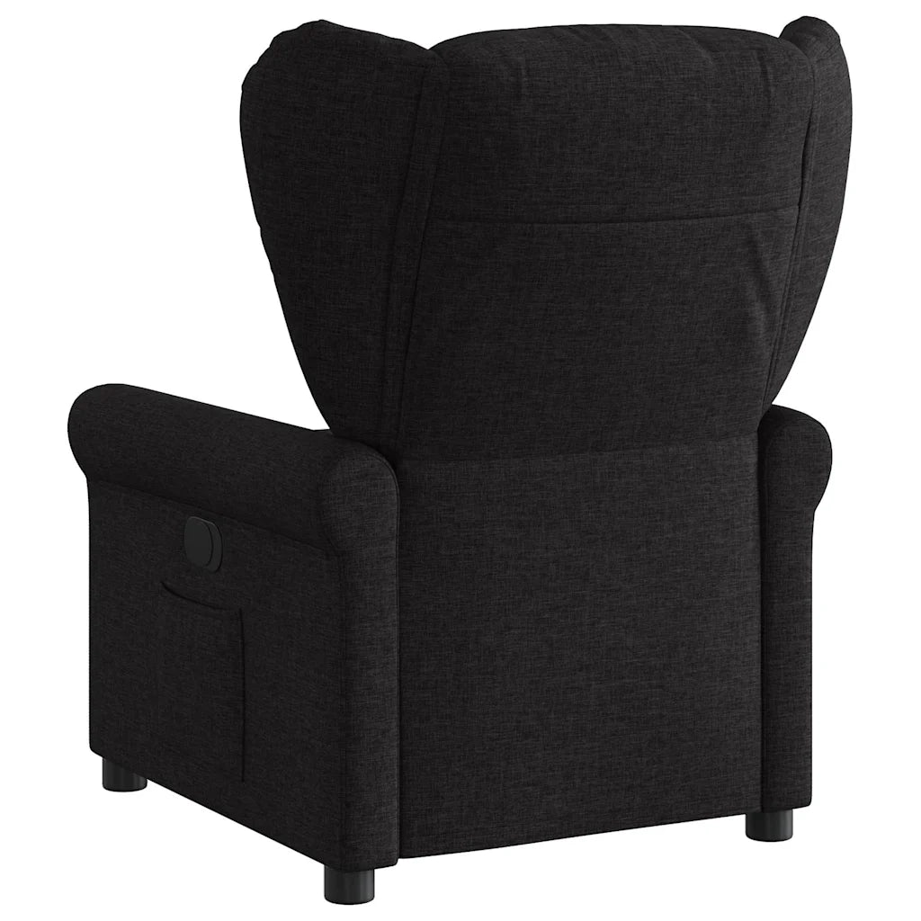 Poltrona | Sedia Relax Elettrica Reclinabile Nera in Tessuto