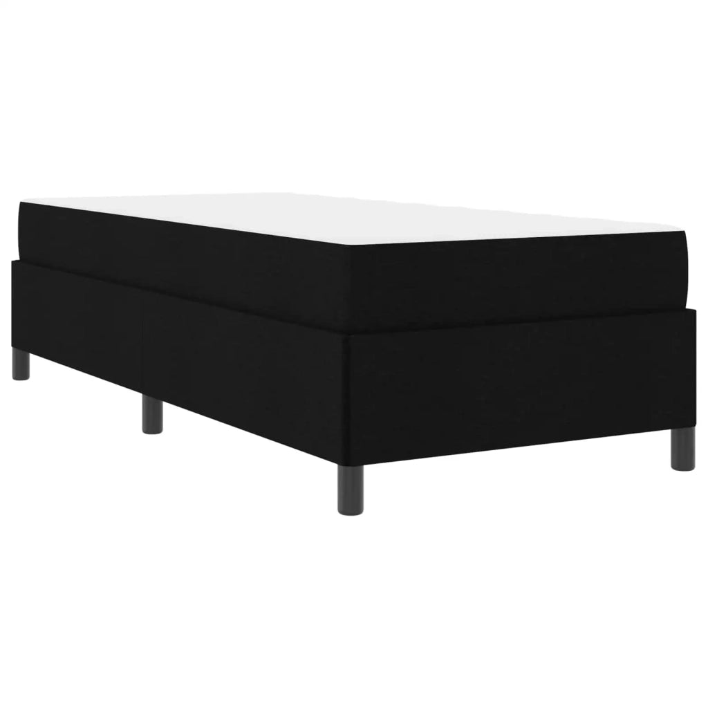 Letto a molle Nero 90 x 200 cm Tessuto