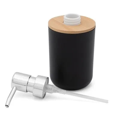 Set completo accessori bagno da appoggio in abs nero e bambù Surf
