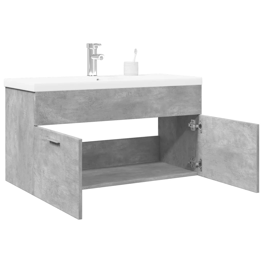 Mobile da Bagno con Lavabo Integrato Grigio Cemento 3324860