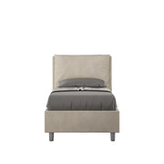 Letto Singolo 90x210 cm con Rete e Contenitore Antea Sabbia
