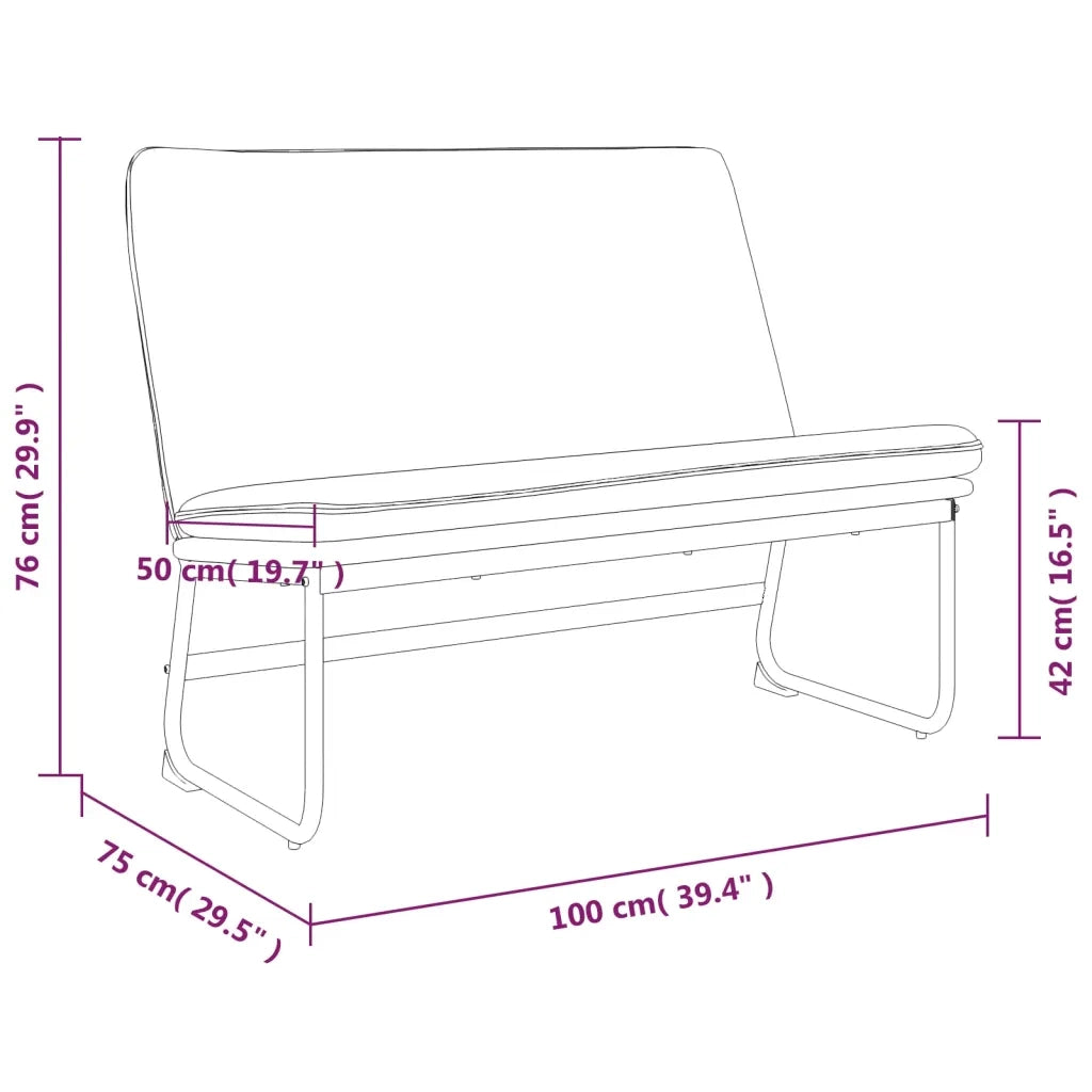 Panca-Sgabello Blu 100x75x76 cm in Tessuto