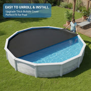 Pool Cover Black 732x366 Cm PE