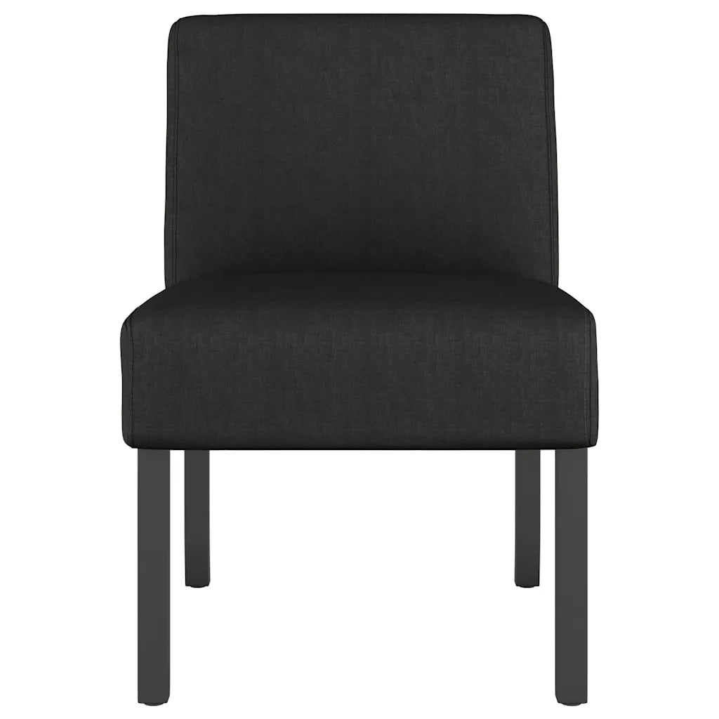 Fauteuil sans accoudoirs noir tissu