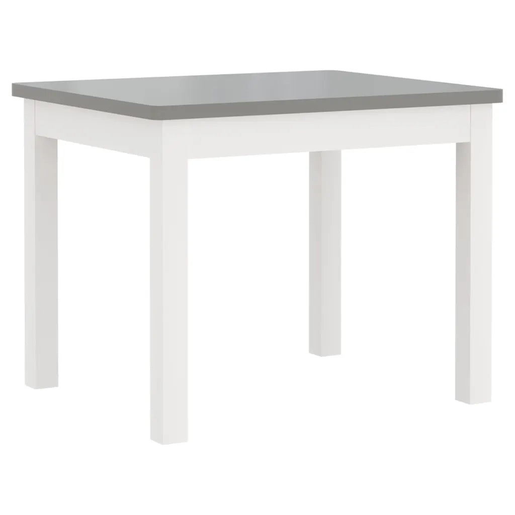 Set Tavolo e Sedie per Bambini 4 Pezzi Bianco e Grigio in MDF CFW5931682