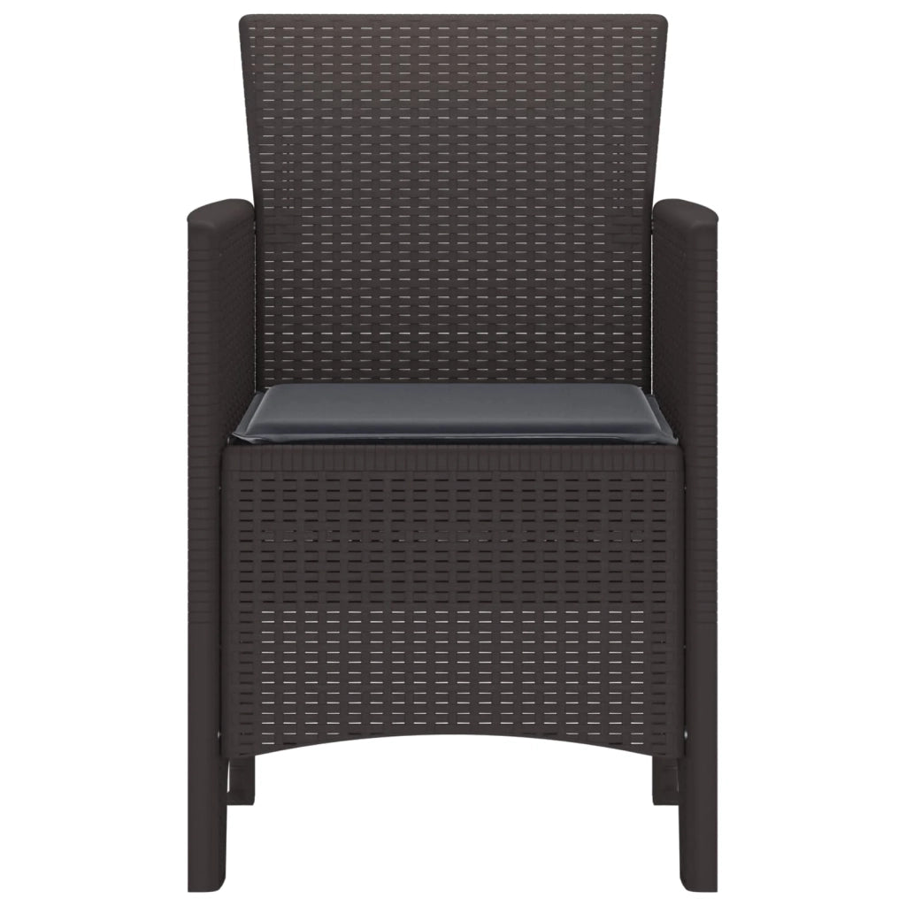 Sedia da Giardino 4 pcs Marrone 53 x 49 x 85 cm Polipropilene