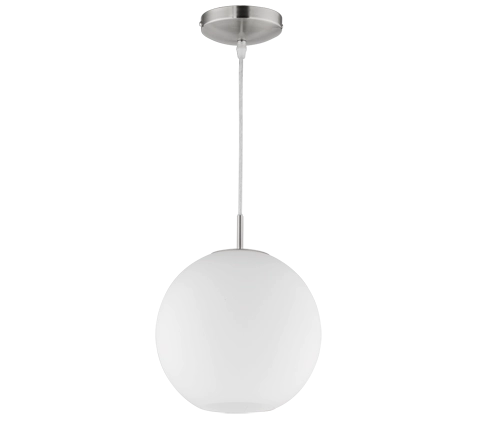 Lampada Sospensione Moderna 42W Sfera Vetro Bianca 25 cm Moon GD Trio