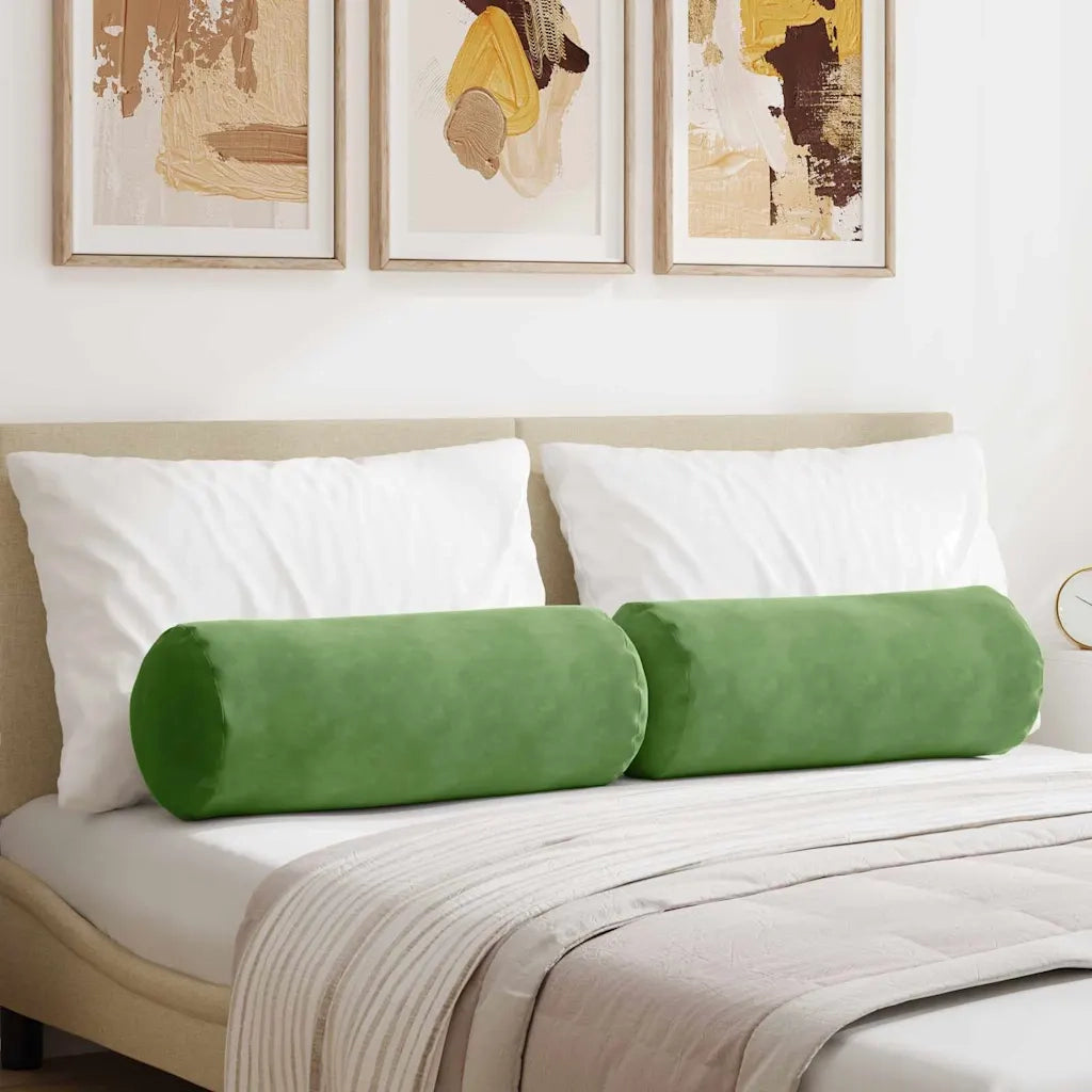 Cuscini a rullo 2 pcs Verde chiaro Ø 25 x 70 cm 42014331